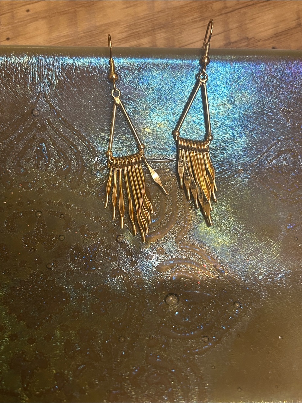 Gold Fringe Drop Earrings - Women Jewelry